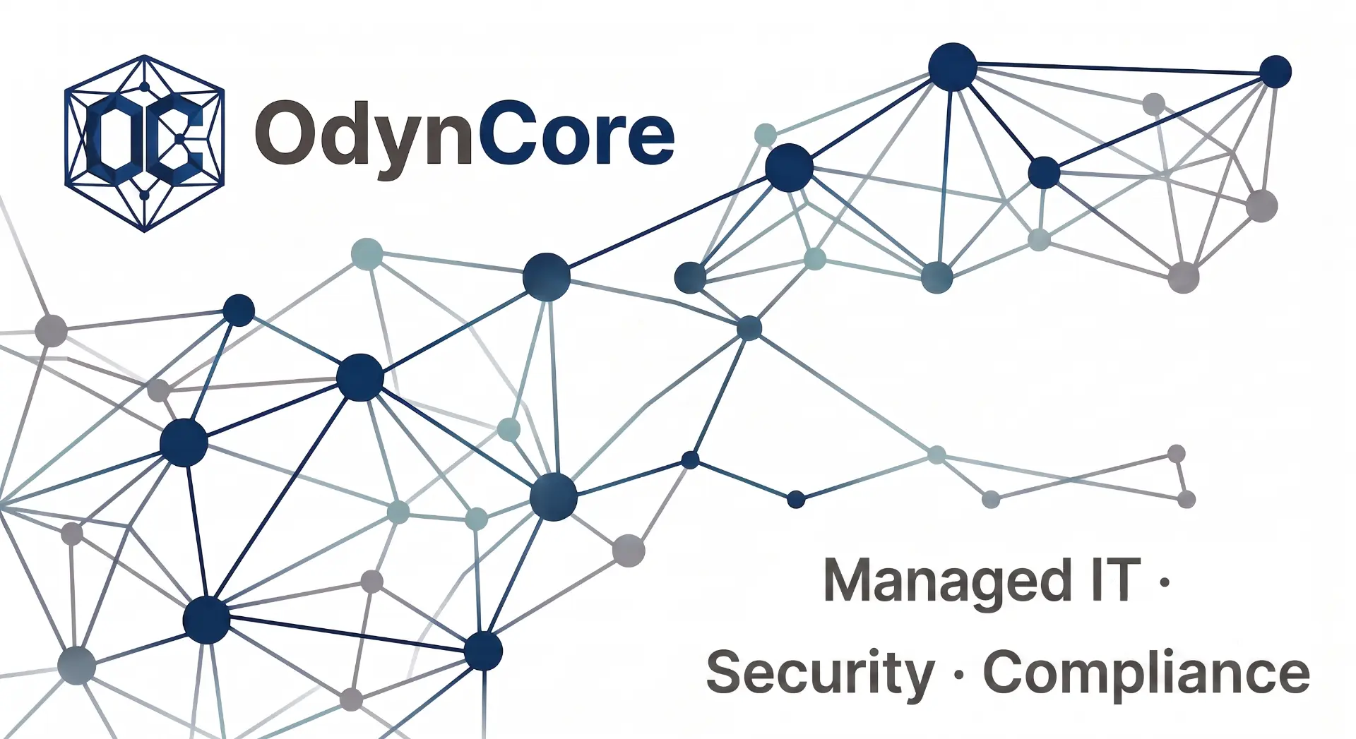 OdynCore — managed IT, security and compliance network graphic